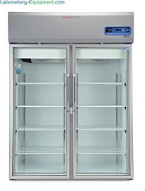 Double-glass door 1447L TSX High-Performance Refrigerator by Thermo Fisher Scientific with 8 shelves and casters; GMP Clean Room Class A/ISO 6 compatible  |  1621-11 displayed