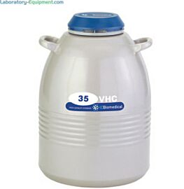 TW 35VHC High Capacity Cryogenic Storage Freezer with a 35-liter LN2 capacity and a 130-day static hold time for long-term sample storage; includes six 11" cani  |  6900-83 displayed