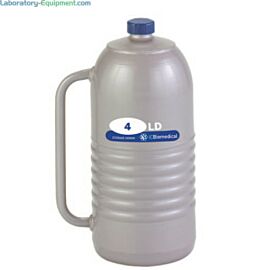 TW 4LDB Dewar by IC Biomedical with 4-liter LN2 capacity and a snap-on cap closure for secure sample storage and dispensing  |  6901-00 displayed