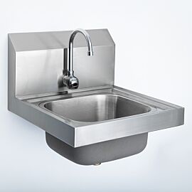 USP 797 compliant wall-mount sink with eye sensor for touchless operation in cleanroom environments  |  1372-91A displayed