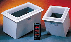 Manual and programmable tanks, baths and rinsers meet critical process requirements (shown: quartz baths)  |  7018-28 displayed