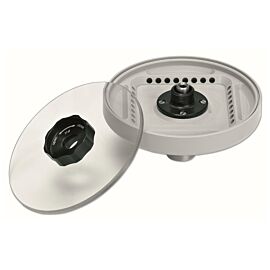 Hermle’s hermetically sealed angle rotor (45°) increases versatility of Z216 Series Microcentrifuges. Holds 4 x 8 PRC strips (48 X 0.2 ml)  |  2823-48 displayed