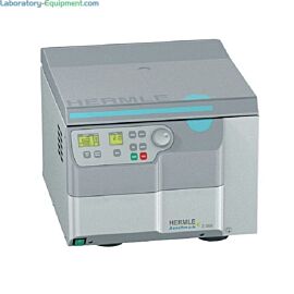 Hermle Z366 Mid-Range Capacity vented centrifuge is compatible with swing-out and fixed-angle rotors for tubes, microplates, PCR strips  |  2823-63 displayed