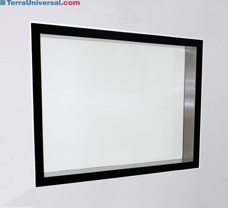 BioSafe® Cleanroom Window; Frameless, Double Pane, Tempered Glass ...