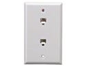 Wall Plate; Phone Jack, 2-Port