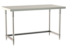 Metro TableWorx Stationary Work Table All 304 Stainless Steel 3-Sided Frame 30