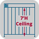ValuLine® Cleanroom Height Adjustment, 7'H, Softwall