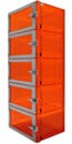 Desiccator; Adjust-A-Shelf™, Amber Acrylic, 5 Chambers, 24