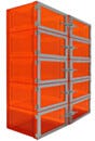 Desiccator; Adjust-A-Shelf™, Amber Acrylic, 10 Chambers, 46