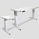 Work Station, Cleanroom, ErgoHeight®; Static-Dissipative Laminate, Solid Top, 48
