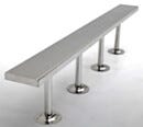 BioSafe® Gowning Bench; 304 Stainless Steel, SolidTop™, 84