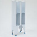 Garment Dispenser Station; 4 Compartments, Single Sided, Polypropylene, 18