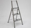 Folding Ladder; Diamond Plated, 3 Steps, 304 SS, 21