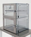 Desiccator; Adjust-A-Shelf™, Static Dissipative PVC, 2 Chambers, 18