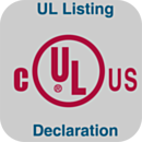 UL Listing Declaration for Laminar Flow and Fume Hoods