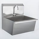 Wall-Mount Sink; BioSafe®, 1 Faucet, 304 or 316L SS, Chrome Finish Faucets, 24
