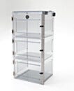 Desiccator; ValuLine® ES™, Static Dissipative PVC, 3 Chambers, 19.125