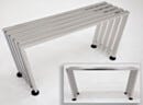BioSafe® Gowning Bench; 304 Stainless Steel, Recessed-Base Slats, 36