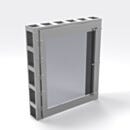 Pass-Through; Convenience Window, Wall Mount, Single Swing Door, Leak-Rated, 8
