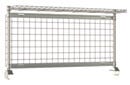 Metro Productivity Riser with Metroseal Gray SmartWall Grid and One 304 Stainless Steel Wire Overshelf for 60