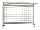 Metro Productivity Riser with Metroseal Gray SmartWall Grid and One 304 Stainless Steel Wire Overshelf for 48