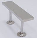 BioSafe® Gowning Bench; 304 Stainless Steel, Solid Top, 34