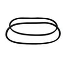 V-belts, for Motorized Shoe Cleaner, Black Rubber