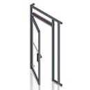 Door Assembly, ValuLine® Cleanroom; Manual Single Outward Reverse Left Swing Option, Clear Acrylic, 36