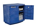 Justrite Undercounter Corrosive Acid Safety Cabinet Manual Double Door, Polyethylene, 36