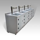 Hand Washer/Dryer; ValuLine®, Polypropylene, 4 Sinks, Dyson AirBlade®, 96