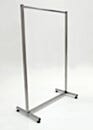 Garment Rack; Free Standing Single Rack, 304 SS, Cylindrical Tube, 48