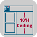 ValuLine® Cleanroom Height Adjustment, 10'H, Hardwall, Clear Acrylic Panels