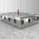 Cleanroom Ceiling; Aluminum Honeycomb Core, Stainless Steel Surface, 2