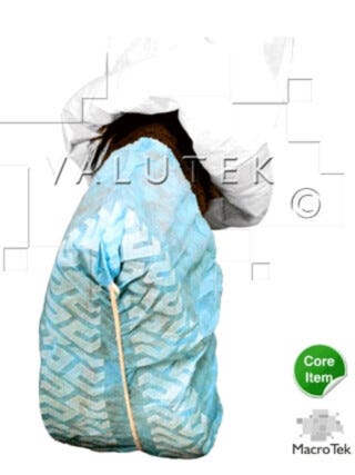 Shoe Cover; Disposable, L, Anti-Skid Polypro, Light Blue, Valutek