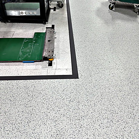 PVC Ramp Transition Edge for GroundLock™ Extreme ESD Vinyl Flooring by StaticWorx