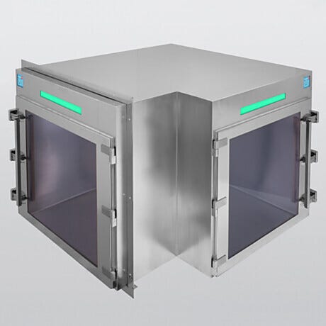 90 Degree Corner Smart® Cleanroom Pass-Through