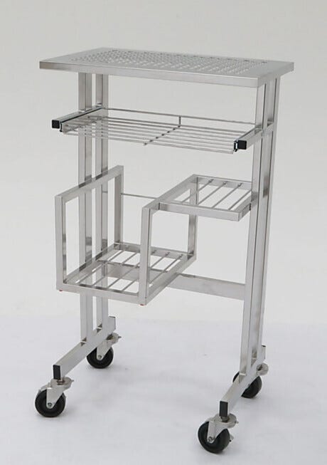Cleanroom Computer Cart; 316L Stainless Steel Round Tube, 32