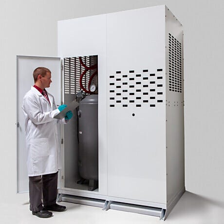 Nitrogen Generator; High Capacity, 200 Gal Compressed Air Tank, 60 Gal N2 Tank, 290 ft³/hr @ 99% purity, 100 psig, 120 V