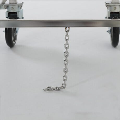 Grounding Chain for Mobile Step Ladders, Carts, Benches