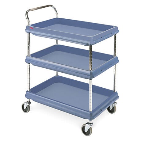 Deep Ledge Series Polymer Utility Carts by InterMetro