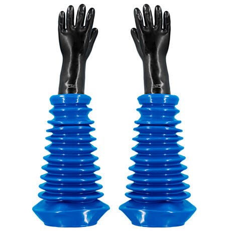 EPDM Accordion Glovebox Sleeves with Butyl Gloves