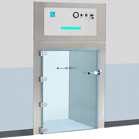 Smart® BioSafe® CleanMount® Pass-Throughs with Recirculating HEPA/ULPA Filtration and Frameless Glass Doors