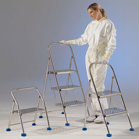 BioSafe® Stainless Steel Folding Step Stool