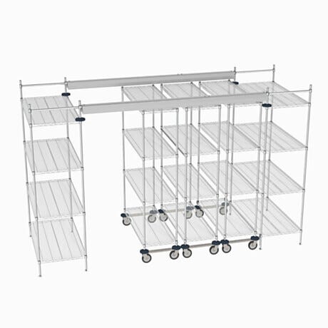 High Density Top-Track™ Overhead Track Shelving by InterMetro