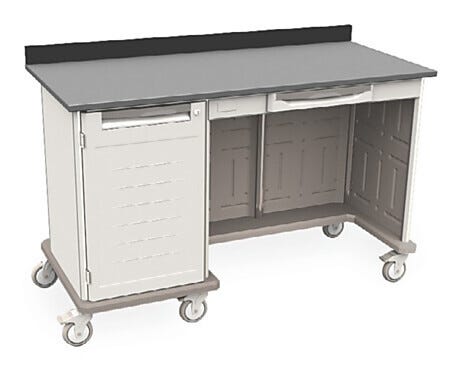 Metro Starsys Medical Cart Locking Doors Kneewell Polymer 63