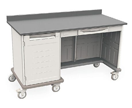 Metro Starsys Medical Cart Locking Doors Kneewell Polymer 63