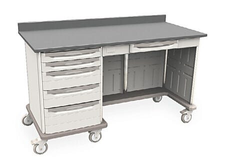 Metro Starsys Medical Cart Standard Drawers Kneewell Polymer 63