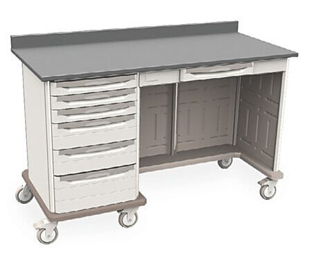 Metro Starsys Medical Cart Standard Drawers Kneewell Polymer 63