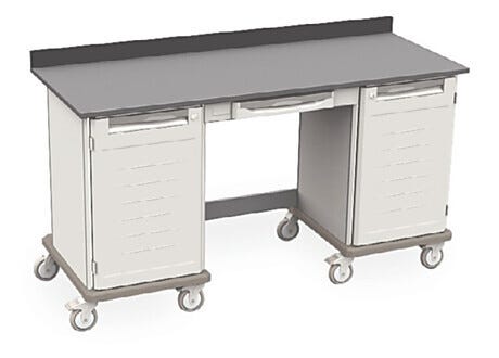 Metro Starsys Medical Cart Locking Doors Kneewell Polymer 73