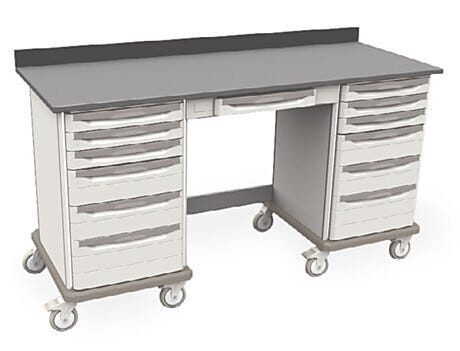 Metro Starsys Medical Cart Standard Drawers Kneewell Polymer 73